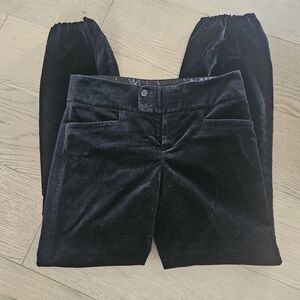 Banana Republic Black Velvet Pants Sloan Fit Stretch